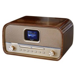 Soundmaster DAB970BR stereo retro DAB+ en FM radio met CD, Bluetooth en USB