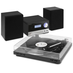 Audizio stereo set met CD speler en radio (FM en DAB), platenspeler, Bluetooth en mp3 - 50W