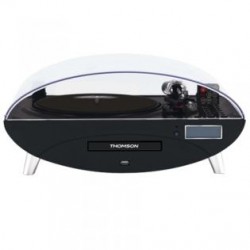 Thomson Ellipse TT400CD Zwart Platenspeler met USB, BT en CD