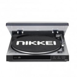 NIKKEI NTT01U Zwart Platenspeler met USB uitgang